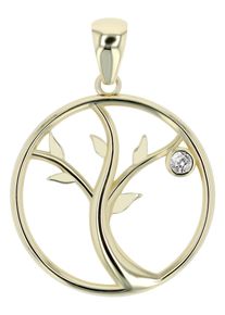 Adelia&acute;s Kettenanh&auml;nger ADELIA&acute;S "Damen Anh&auml;nger &iquest; Lebensbaumanh&auml;nger aus 333 Gold mit Zirkonia", gold, Schmuckanh&auml;nger, Damen, Kettenanh&auml;nger