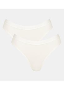 Slip Sloggi "GO Casual", Herren, Gr. XS, wei&szlig; (silk wei&szlig;), Single Jersey, Obermaterial: 95% Baumwolle, 5% Elasthan, clean, unifarben, k&ouml;rpernah, Unterhosen Slip, weich, atmungsaktiv, Baumwollmischung, elastisch