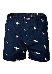 Webboxer Happy Shorts "Web-Boxershorts 1er Pack", Herren, Gr. XL, bunt (m&ouml;we), Obermaterial: 100% Baumwolle CO., Unterhosen Webboxer