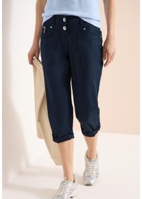 3/4-Hose Cecil "Style YorkStyle NewYork", Damen, Gr. 34, N-Gr, universal blau, Web, Obermaterial: 98% Baumwolle, 2% Elasthan, unifarben, regular fit 3/4-L&auml;nge, Hosen 3/4-Hose, im Five-Pocket Style