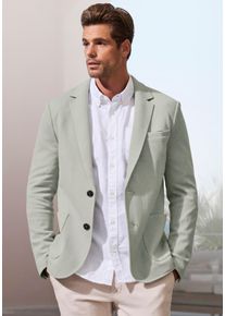 Sakko John Devin "aus elastischer Jersey Pikee-Qualit&auml;t", Herren, Gr. 3XL (64/66), hellgr&uuml;n, Piqu&eacute;, Obermaterial: 65% Baumwolle, 35% Polyester. Futter: 100% Polyester, unifarben, regular fit normal, &Auml;rmel mit &Auml;rmelschlitz mit Kn&ouml;pfen, Sakkos Sakko, l&auml;ssiges Stretchsakko mit dezentem Muster