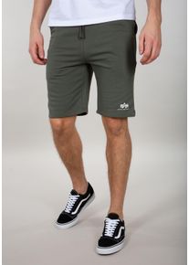 Sweatshorts Alpha Industries "Basic Short SL", Herren, Gr. 3XL, Normalgr&ouml;&szlig;en, gr&uuml;n (schwarz olive), Obermaterial: 80% Baumwolle, 20% Polyester, Hosen Sweatshorts