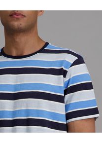 T-Shirt, Damen, Gr. XL, azur, Jersey, Obermaterial: 100% Baumwolle, Pioneer Authentic Jeans, gestreift, normal normal, Rundhals, Shirts T-Shirt, mit Streifen Muster