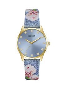 Quarzuhr Guess "MARIGOLD", bunt, goldfarben, Armbanduhren, Damen, Quarzuhr, Armbanduhr, Damenuhr, Silikonarmband, analog