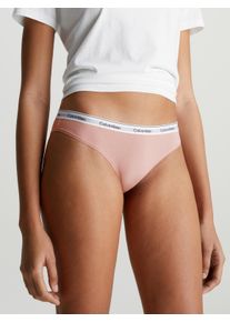 Bikinislip "BIKINI (LOW-RISE)", Herren, Gr. S (36), rosa (subdued), Jersey, Obermaterial: 90% Baumwolle, 10% Elasthan, Calvin Klein Underwear, unifarben, k&ouml;rpernah, Unterhosen Bikinislip, mit Logobund