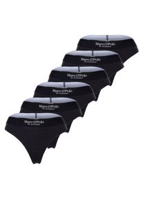 Marc O'Polo String MARC O'POLO "String 6er Pack", Herren, Gr. XS, schwarz, Obermaterial: 95% Baumwolle CO(Bio). 5% Elasthan EL., Unterhosen String