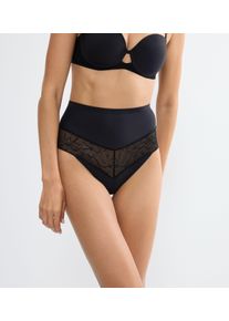 Slip Triumph "Comfort Contour Highwaist String", Herren, Gr. XL, schwarz, Microtouch, Obermaterial: 58% Polyamid, 42% Elasthan, Unterhosen Slip, flache formende Spitze