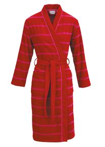 Damenbademantel Carl Ross "430110" Gr. 36, bunt (deep rot, pink), 36/38, Velours, Hausm&auml;ntel, Damenbademantel