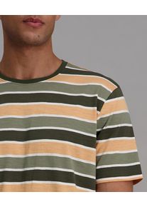 T-Shirt, Damen, Gr. XL, forest night, Jersey, Obermaterial: 100% Baumwolle, Pioneer Authentic Jeans, gestreift, normal normal, Rundhals, Shirts T-Shirt, mit Streifen Muster