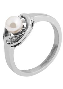 Adelia&acute;s Fingerring ADELIA&acute;S "Damen Ring aus Edelstahl mit Perle" Gr. 56, silber, Fingerringe, Damen, 56, Edelstahl, Fingerring