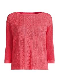 LANDS' END Pullover aus Leinenmix mit 3/4-&Auml;rmeln, Damen,  Pink, by Lands' End