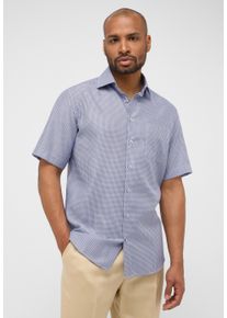 Kurzarmhemd Eterna "MODERN FIT", Damen, Gr. 40, Normalgr&ouml;&szlig;en, blau (mittelblau), Twill, 100% Baumwolle, tailliert, Hemden Kurzarmhemd, NON IRON (b&uuml;gelfrei)