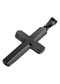 Adelia&acute;s Kreuzanh&auml;nger ADELIA&acute;S "Damen Anh&auml;nger &iquest; Kreuz Kreuzanh&auml;nger aus Edelstahl", schwarz, Schmuckanh&auml;nger, Damen, Edelstahl, Kreuzanh&auml;nger