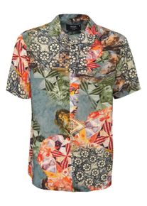 Kurzarmshirt INDICODE "Kurzarmhemd IDMariol", Damen, Gr. M, gr&uuml;n (army), Obermaterial: 100% Viskose CV., Hemden Kurzarmshirt