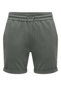 Only & Sons Sweatshorts ONLY & SONS "ONSNEWKODYL REG S SHORTS BP", Damen, Gr. M, N-Gr, castor gray, Sweatware, Obermaterial: 62% Polyester, 33% Viskose, 5% Elasthan, unifarben, regular fit ca. Mitte Oberschenkel, Hosen Sweatshorts, Materialmix, normal geschnitten
