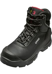 Sicherheitsstiefel Uvex "3 Quatro" Gr. 44, schwarz, 44, Obermaterial: 50% Rindsleder Leather cow. 50% Lammleder LEL., Schuhe, Sicherheitsstiefel