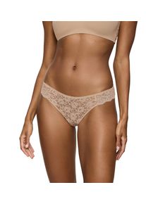 Slip Triumph "Amourette Hipster String", Herren, Gr. 44, beige, Microfaser, Obermaterial: 83% Polyamid, 17% Elasthan, Unterhosen Slip, Stretch-Spitze