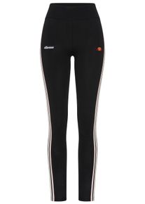 Leggings Ellesse "CADITH LEGGING", Damen, Gr. 44, N-Gr, schwarz, Jersey, Obermaterial: 95% Baumwolle, 5% Elasthan, unifarben, figurbetont lang, Hosen Leggings, aufgesetzte Kontraststreifen und Logo-Badges