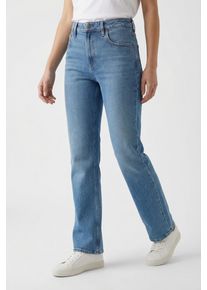 High-waist-Jeans Calvin Klein Jeans, Damen, Gr. 31, L&auml;nge 34, vintage skyfall, Denim/Jeans, Obermaterial: 98% Baumwolle, 2% Elasthan, unifarben, regular fit lang, Jeans High-waist-Jeans, Regular fit mit high waist Passform