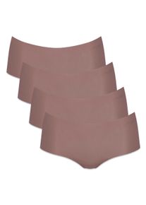 Panty Sloggi "Panty Zero Microfiber Shorts 2.0 4er Pack", Herren, Gr. XS, braun (cacao), Obermaterial: 76% Polyamid PA. 24% Elasthan EL., Unterhosen Panty