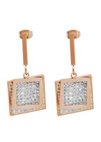 Adelia&acute;s Paar Ohrstecker ADELIA&acute;S "Damen Ohrringe &iquest; Ohrstecker aus Edelstahl mit Strass Steinchen", gold, Ohrringe, Damen, Edelstahl, Paar Ohrstecker