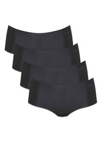 Panty Sloggi "Panty Zero Microfiber Shorts 2.0 4er Pack", Herren, Gr. M, schwarz, Obermaterial: 76% Polyamid PA. 24% Elasthan EL., Unterhosen Panty