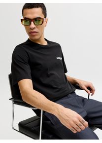 Jack & Jones T-Shirt JACK & JONES "JPRBLAOSCAR SS TEE FST", Damen, Gr. XS, schwarz, Jersey, Obermaterial: 100% Baumwolle, unifarben, regular fit normal, Rundhals, Shirts T-Shirt, mit Logo Schriftzug