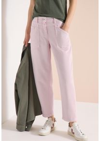 High-waist-Jeans Cecil "Style Scarlett", Damen, Gr. 32, L&auml;nge 28, light blush rose, Denim/Jeans, Obermaterial: 98% Baumwolle, 2% Elasthan, unifarben, loose fit lang, Jeans High-waist-Jeans, mit Taschen und Stretch
