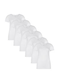 Unterhemd Bamboo basics "T-Shirt KATE 6er Pack", Herren, Gr. XL, N-Gr, wei&szlig;, Obermaterial: 68% Viskose CV. 28% Baumwolle CO. 4% Elasthan EL., Unterhemden Unterhemd