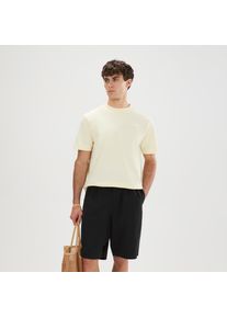 T-Shirt Ellesse "ACCIANO T-SHIRT", Damen, Gr. XS, light gelb, Obermaterial: 100% Baumwolle, normal, Rundhals, Shirts T-Shirt, Kurzarm, ohne Verschluss, Rundhalsausschnitt