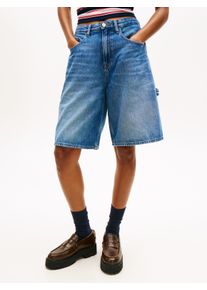 Shorts Tommy Jeans "CHARLIE LS SHORT CARP BJ8054", Damen, Gr. 27, N-Gr, denim schwarz, Web, Obermaterial: 100% Baumwolle, kurz, Hosen Shorts