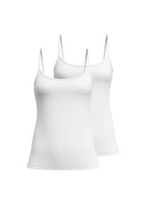 Unterhemd Calida "Unterhemd Spaghetti-Top Essential Cotton 2er Pack", Herren, Gr. 44-46, N-Gr, wei&szlig;, Obermaterial: 95% Baumwolle CO. 5% Elasthan EL., Unterhemden Unterhemd