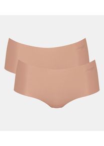 Panty Sloggi "ZERO Microfibre 2.0", Herren, Gr. S, braun (cameo braun), Single Jersey, Obermaterial: 76% Polyamid, 24% Elasthan, k&ouml;rpernah, Unterhosen Panty, nahtlos, gewellte Abschl&uuml;sse hinten, Microfaser, Topseller