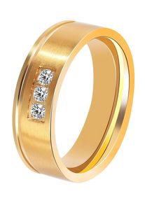 Adelia&acute;s Fingerring ADELIA&acute;S "Damen Ring aus Edelstahl" Gr. 62, gold, Fingerringe, Damen, 62, Edelstahl, Fingerring