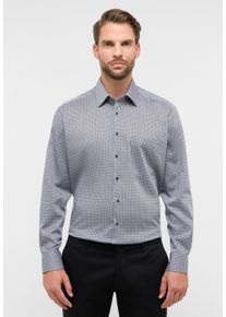 Langarmhemd Eterna "COMFORT FIT", Damen, Gr. 46, Normalgr&ouml;&szlig;en, stahlgrau, Twill, 100% Baumwolle, normal, Manschette, Hemden Langarmhemd, NON IRON (b&uuml;gelfrei)