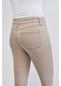 Caprijeans WONDERJEANS, Damen, Gr. 44, L&auml;nge 21, beige, Denim/Jeans, Obermaterial: 88% Baumwolle, 10% Polyester, 2% Elasthan, ca. Mitte Wade, Jeans Caprijeans, Sommerhose mit Stretch