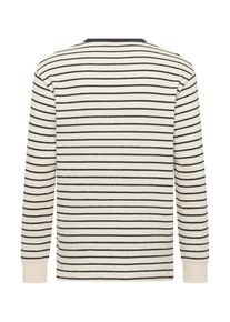 Langarmshirt Mustang "Herren Style Amarillo", Damen, Gr. L, bunt, Jersey, 100% Baumwolle, Rundhals, Shirts Langarmshirt