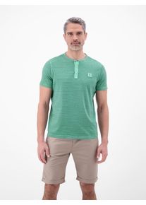 Kurzarmshirt Lerros, Damen, Gr. XL, mint water, Jersey, Obermaterial: 100% Baumwolle, unifarben, normal h&uuml;ftbedeckend, Rundhals, Shirts Kurzarmshirt, mit Serafino-Kragen