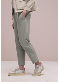 Stoffhose Street One "Style Bonny", Herren, Gr. 38, L&auml;nge 28, schwarz mint gr&uuml;n, Web, Obermaterial: 64% Viskose, 31% Polyester, 5% Elasthan, unifarben, loose fit lang, Hosen Stoffhose, mit Schnalle