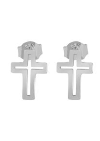 Adelia&acute;s Paar Ohrstecker ADELIA&acute;S "Damen Ohrringe &iquest; Ohrstecker Kreuz aus 925 Silber", silber, Ohrringe, Damen, Silber 925 (Sterlingsilber), Paar Ohrstecker
