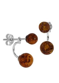 Paar Ohrh&auml;nger OSTSEE-SCHMUCK "- Kugel - Silber 925/000 - Bernstein" Gr. 15, silber (silber 925, silberfarben, wei&szlig;), Ohrringe, Damen, Silber 925 (Sterlingsilber), Paar Ohrh&auml;nger