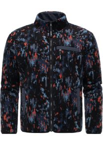Kapuzensweatjacke Ragwear "Fleecejacke Tawon Print", Damen, Gr. XL, rot (terracotta), Obermaterial: 100% Polyester PES., Sweatjacken Kapuzensweatjacke