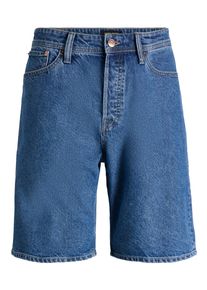 Jack & Jones Jeansshorts JACK & JONES "JJIALEX JJORIGINAL SHORT", Damen, Gr. L, N-Gr, blau denim, Denim/Jeans, Obermaterial: 100% Baumwolle, unifarben, relaxed fit knielang, Jeans Jeansshorts, Baumwolle, high waist, baggy fit