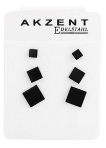 Adelia&acute;s Paar Ohrstecker ADELIA&acute;S "Damen Ohrringe &iquest; Ohrstecker aus Edelstahl", schwarz, Ohrringe, Damen, Edelstahl, Paar Ohrstecker