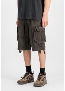 Shorts Alpha Industries "Jet Short", Herren, Gr. 38, Normalgr&ouml;&szlig;en, grau (grauschwarz), Obermaterial: 100% Baumwolle, Hosen Shorts