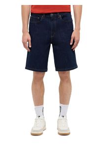 Straight-Jeans Mustang "Herren Style Jeff Shorts", Damen, Gr. 38, 900 dunkelblau, Denim/Jeans, 99% Baumwolle, 1% Elasthan, unifarben, straight fit, Jeans Straight-Jeans
