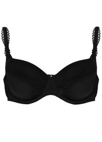 T-Shirt-BH Viania "Spacer B&uuml;gel BH Sally", Damen, Gr. 95, Cup E, schwarz, Obermaterial: 65% Polyamid PA. 28% Polyester PES. 7% Elasthan EL., BHs T-Shirt-BH