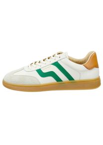 Sneaker Gant "Sneaker Cuzmo", Herren, Gr. 41, wei&szlig; (wei&szlig;, gr&uuml;n), Obermaterial: 100% Rindsleder Leather cow. Futter: 100% Rindsleder Leather cow. 100% Gummi rubber., Schuhe Sneaker