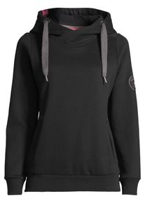 Kapuzenpullover SALZHAUT "Hoodie S&Uuml;NN HOODIE", Damen, Gr. XS, schwarz, Obermaterial: 55% Baumwolle CO. 45% Polyester PES., Pullover Kapuzenpullover