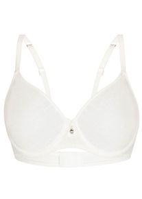 Sassa Mode T-Shirt-BH SASSA "Spacer BH mit B&uuml;gel PURE ANIMAL", Damen, Gr. 95, Cup D, beige (ivory), Stoff, Obermaterial: 85% Polyester PES. 15% Elasthan EL., BHs T-Shirt-BH